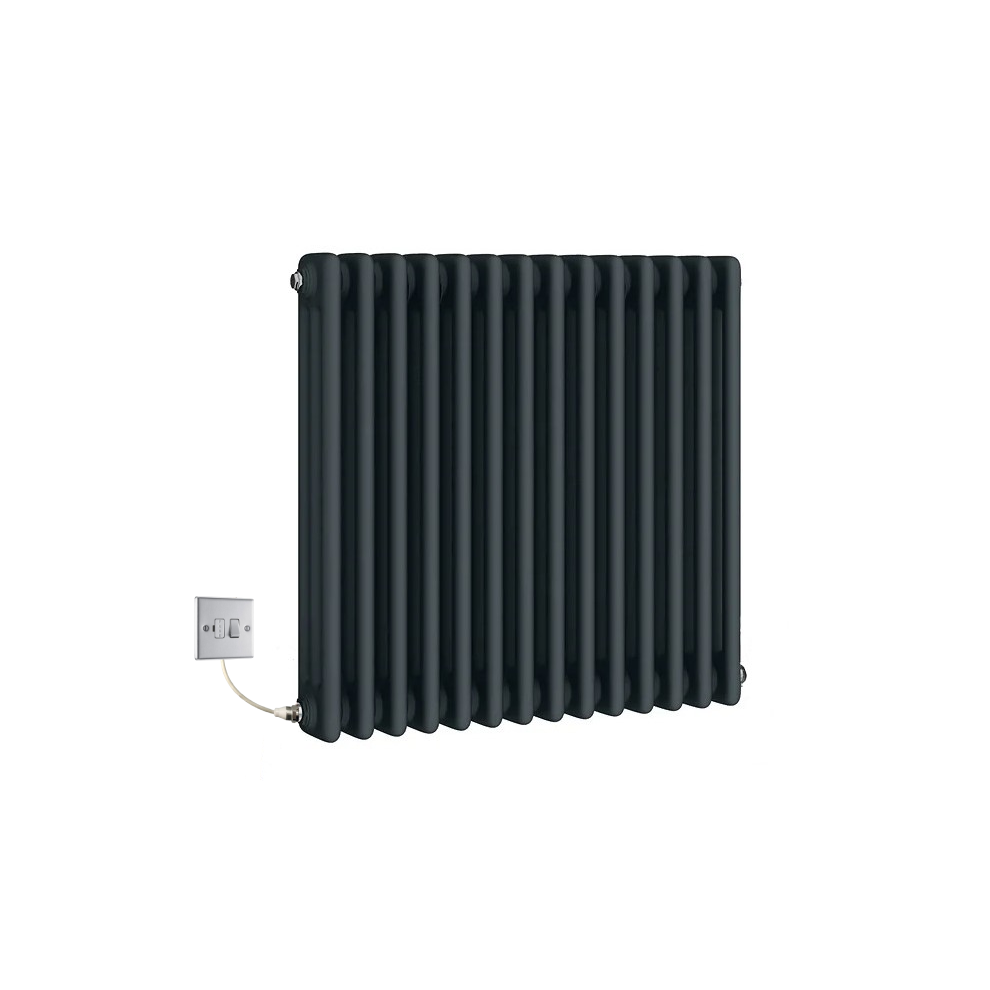 (605Mm) Traditional Anthracite 3 Column Electric Radiators 600Mm High 5065000319373