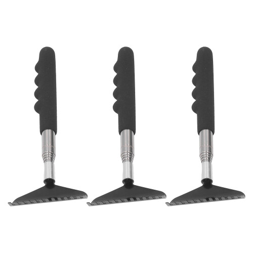 3Pcs Stainless Steel Back Scratcher Extendable Rake Portable Tools