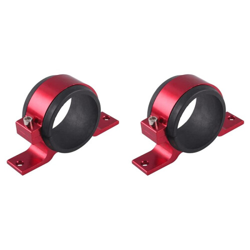 2X Red 60mm Fuel Pump Single Mount Bracket Fuel Filter External Bracket Clamp Cradle for 044