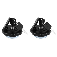 2X Car Fuel Cap with Key for ELF NPR NQR 4HK1 8-98146010-0 8-98088982-0 Black