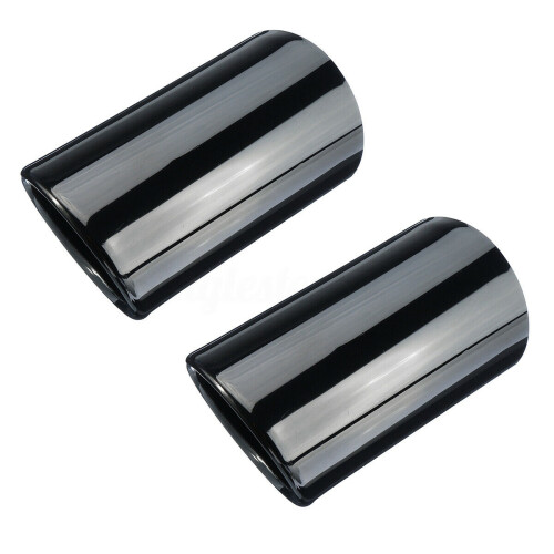 2X Tail Exhaust Tip Pipes Titanium Black for  E90 E92 325 328I 3 Series 06-10 2