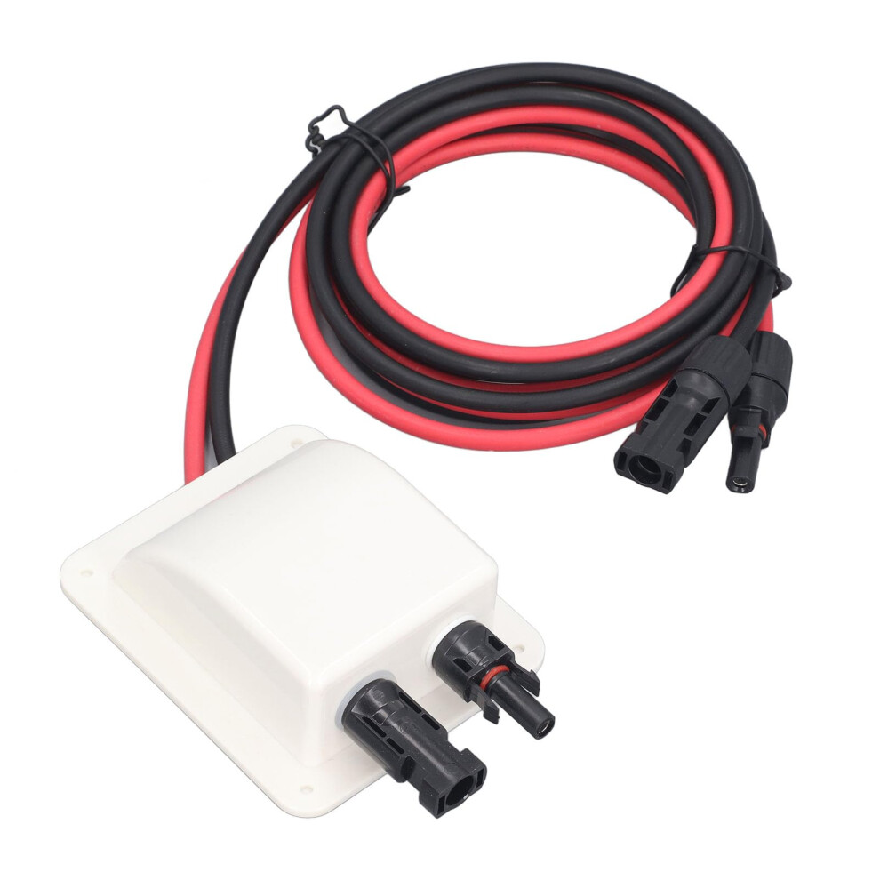 Solar Double Cable Entry Gland Waterproof Pass Through With 2M 10Awg Extension Cord For Rv Boat Roof 9330225571667