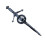 Scott Clan Crest Pewter Sword Kilt Pin 1