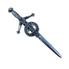 Russell Clan Crest Pewter Sword Kilt Pin