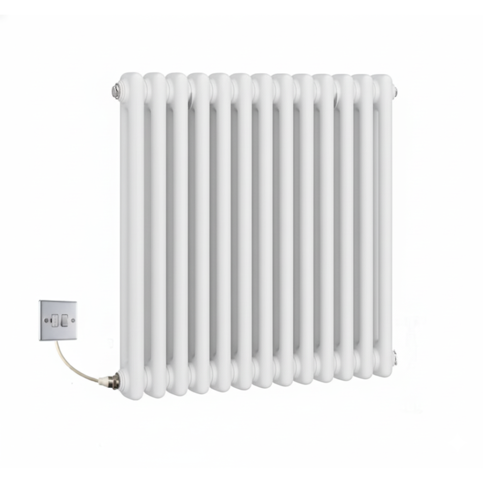 (785Mm) Traditional White Electric 2 Column Radiators 600Mm High 5065000319403