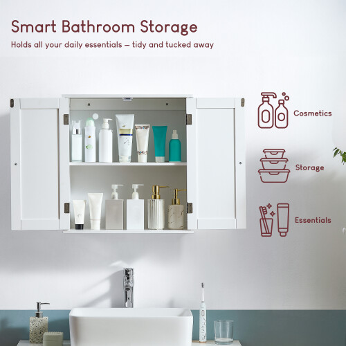 Home Discount Liano 2 Door Wall Cabinet Bathroom Storage Unit 1