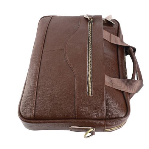 Rindsleder Messenger Bag Laptopfach 40,5cm Braun