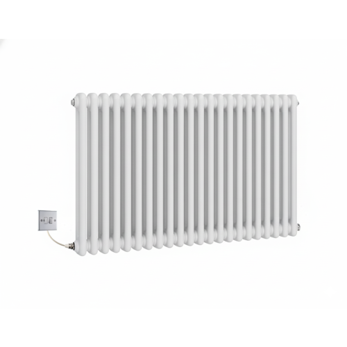 (1168mm) Traditional White Electric 2 Column Radiators 600mm high