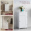 Home Discount Priano White 1 Drawer 1 Door Storage Cabinet 5