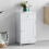 Home Discount Priano White 1 Drawer 1 Door Storage Cabinet 1