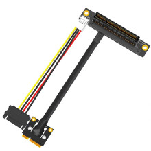 270 Degree PCIe to PCI-E 4X Adapter Cable PCI Express to PCI-E X4 Riser Power 20cm Connector for Extender