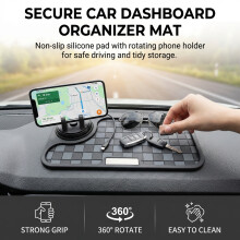 (Gray Black, No standard) Heat-Resistant Silicone Car Phone Holder