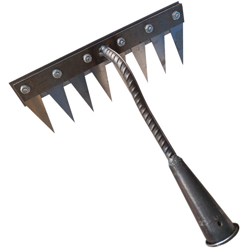 (8 Teeth) Steel Garden Rake with Sharp Tines - 50 Char 1