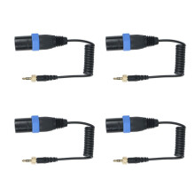 4X Tipo de Bloqueo Saramónico de 3,5 mm Una 3,5 mm TRS Una XLR Salida de Micrófono Macho Cable de Audio Universal para Receptores Inalámbricos