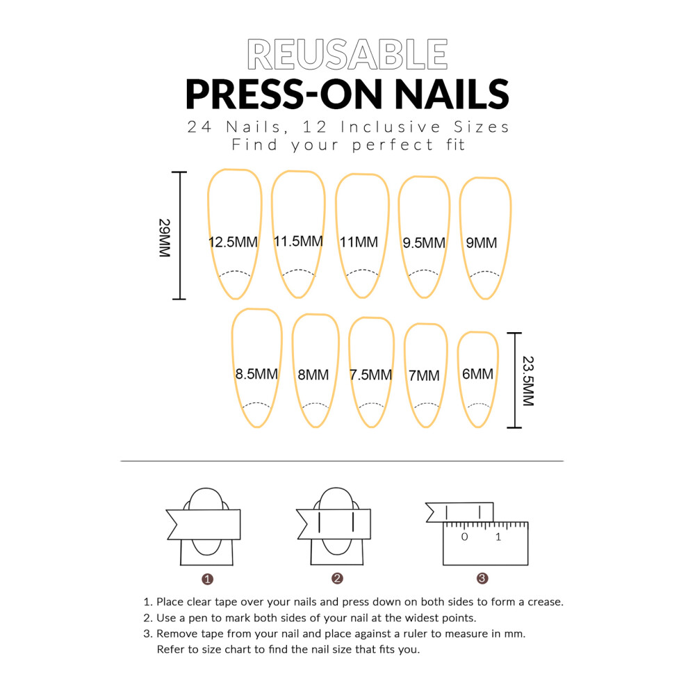 Reach-Tools Natural False Nails Light Brown For Stage Wear