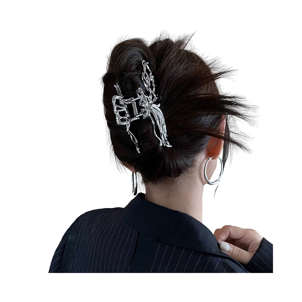 Penghui-Toys Cool Style Metal Claw Hair Jaw Clips Ponytail Holder Large Shark Clip For Hair Diy Accessory Hair Styling