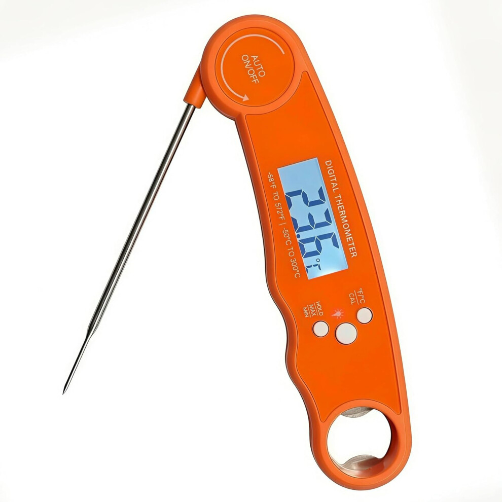Alivio Instant Read Meat Thermometer Fast Lcd Foldable Probe Bbq Cooking Bottle Opener (Pack Of 1Pc)