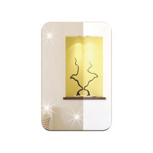(Golden) 3D Mirror Wall Sticker for Home & Office Decor