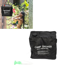 40 L Solar-Camping-Duschbeutel mit Sprühkopf - Schwarz-PVC
