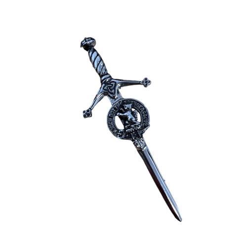 MacKintosh Clan Crest Pewter Sword Kilt Pin