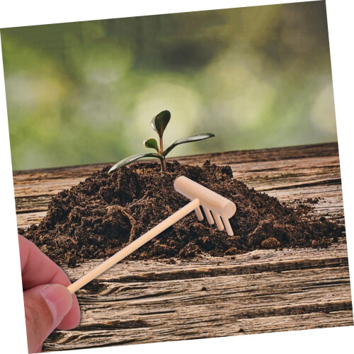 Mini Zen Garden Rake Set 8pcs for Desktop Decor, Durable Natural Small Sand Tools with Precise Pattern Design 1