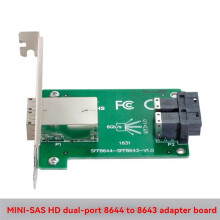 12G 2-Port SFF-8644 to SFF-8643 Expansion Card XIC4383 SAS HD Riser Card