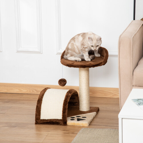 PawHut Árbol para Gato Marrón 35.5 x 37 x 46 cm 1