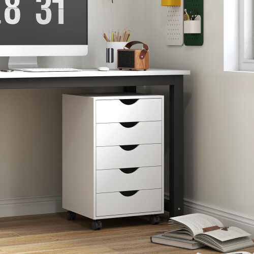 Homcom Cajonera de Oficina Blanco 40 x 40 x 67 cm 1