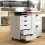 Homcom Cajonera de Oficina Blanco 40 x 40 x 67 cm 4