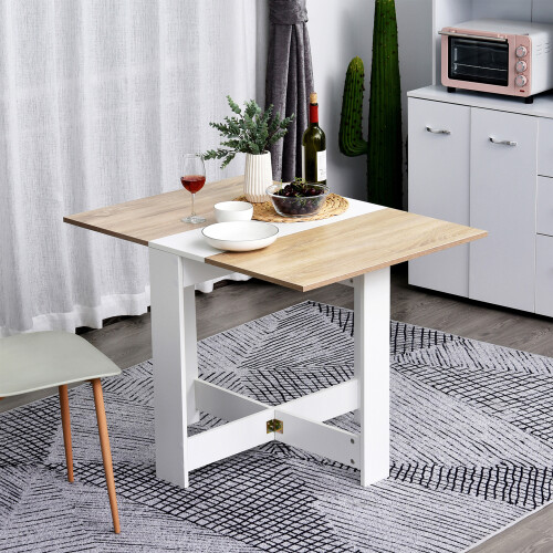Homcom Mesa Plegable Cocina Bicolor 103 x 76 x 73,5cm 1