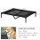 PawHut Cama Elevada Perros Negro 92 x 76 x 18 cm 3