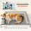 PawHut Cama Elevada Perros Gris 110 x 75 x 30 cm 5