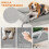 PawHut Cama Elevada Perros Gris 110 x 75 x 30 cm 6
