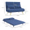 Homcom Sofá Cama Doble Azul 120 x 75 x 85 cm 3