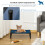 PawHut Cama Elevada para Mascota Azul 61 x 46 x 18 cm 2