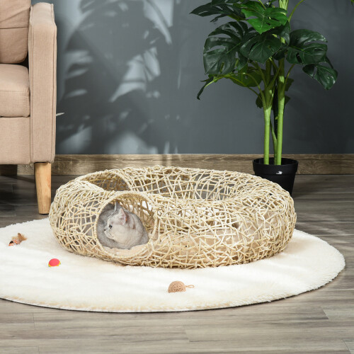 PawHut Cueva para Gato Marrón 78 x 69 x 22 cm 1