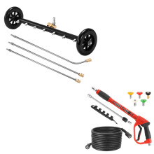 Dual Function Pressure Washer Undercarriage and Surface Cleaner with ThreeLength Wand, Hose Kit