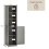 Home Discount Priano 1 Door 2 Shelf Tallboy Cabinet Bathroom Unit 7