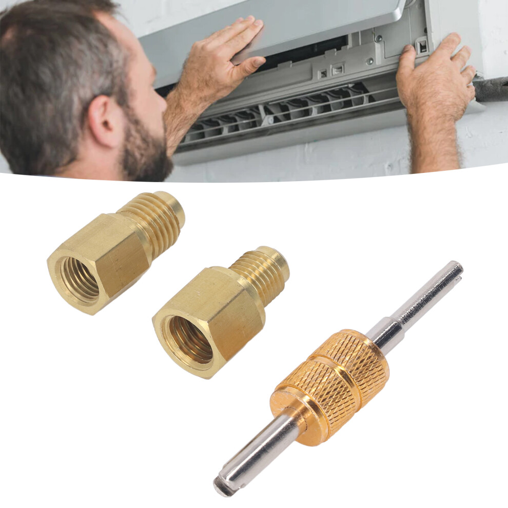 Refrigerant Adapter Copper Fitting 1/2 Acme To 1/4 Sae For Hvac Applications 4951389696321