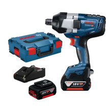Chave de impacto BOSCH Professional GDS 18V-1050 H 06019J8522 - 2 baterias 5Ah + carregador em caixa L-Boxx 136