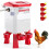 Automatic Chicken Waterer with Cups, 2 Gallon Poultry Waterer, Float Controlled System, 13ft Hose 1