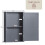 (Grey) Priano 1 Door Mirrored Wall Bathroom Cabinet 6