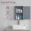 (Grey) Priano 1 Door Mirrored Wall Bathroom Cabinet 2