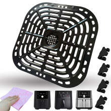 Air Fryer Grill Plate for Instant Pot Vortex Plus 6QT, Nonstick Crisper Rack with Carbon Steel and Dishwasher Safe Design