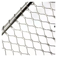 Stainless Steel Wire Mesh Fence 0.8x5m 304 Rope Roll, Flexible Impact Resistant Safety Netting for Garden, Farm and Balcony
