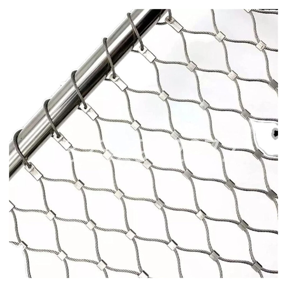 Stainless Steel Wire Mesh Fence 0.8X5m 304 Rope Roll, Flexible Impact Resistant Safety Netting For Garden, Farm And Balcony 9053599670292
