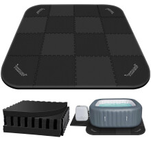 Extra Thick 85in Hot Tub Mat with Non Slip EVA Foam Pad for Inflatable Tubs Indoor Outdoor