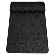 Silicone Griddle Mat Heat Resistant and Washable Reusable Non Slip Utensil Pad for Baking Grilling Camping Black