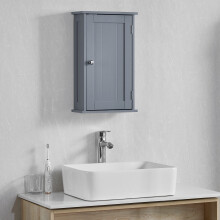 (Grey) Priano 1 Door Wall Storage Bathroom Home Cabinet
