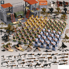 64-piece WWII Military Group Set: Army Soldiers, Doll Assembler Toys